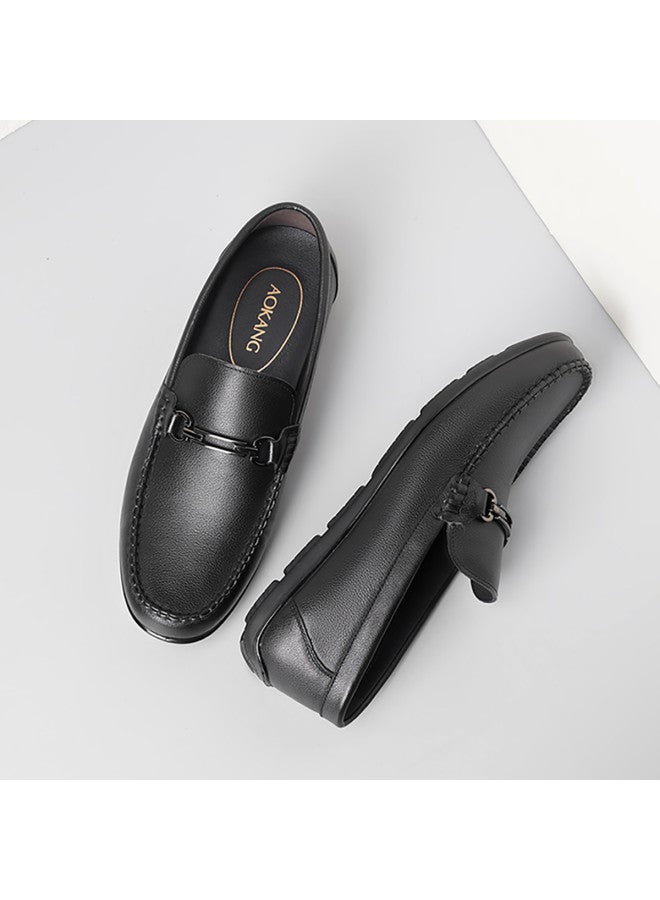 AOKANG Spring New Men's Bean Shoes Soft Sole Soft Upper Comfortable Casual Loafers - Image 2