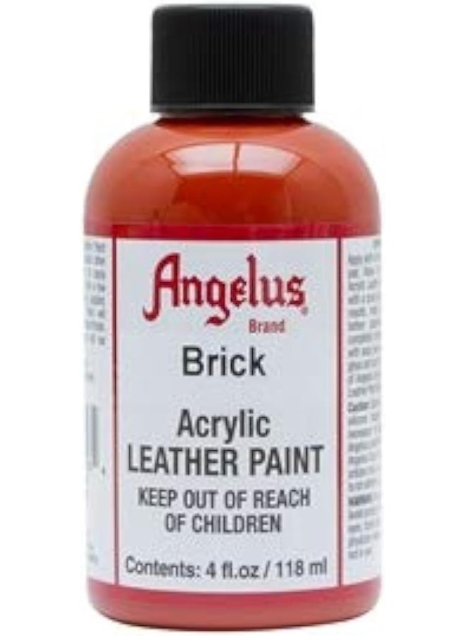 Acrylic Leather Paint 4 Fl Oz/118Ml Bottle. Brick 093