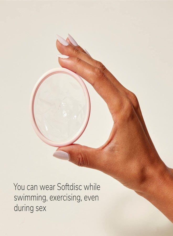 فليكس أقراص الدورة الشهرية Softdisc - أقراص الدورة الشهرية التي تستخدم لمرة واحدة للدورات الشهرية الغزيرة أو الخفيفة | حماية من التسرب لمدة 12 ساعة | بديل للسدادات القطنية والفوط الصحية وأكواب الدورة الشهرية | سعة 5 سدادات قطنية فائقة | 24 قطعة. - Image 3