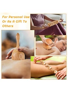 Hihonor 16 Pcs Wood Therapy Massage Tools Set Maderoterapia Kit Therapy Tools for Body Muscle Pain Relief Wooden Body Face Sculpting Tools Wood Roller Massager, Fascia Massage  - Image 5