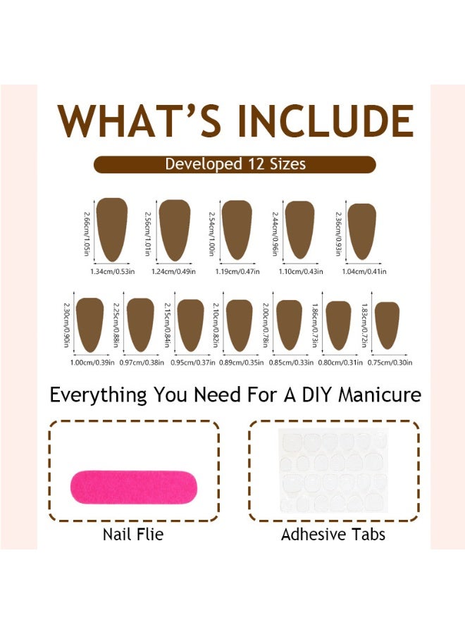 THEMIDI. Nude Pink French Tip Press On Nails Almond Shape with Gold Bow & Lace Design Glossy Artificial Nails Set Full Cover Fake Nails Reusable Stick On Nails Soft Gel Acrylic Nail Kit Elegant Luxury Nails For Women Daily Wear Office Wedding Eid Party Salon Style Long Lasting Damage Free Nails - Image 5