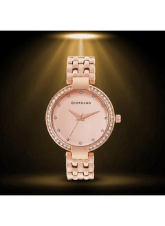 Giordano Fashionista Analogue Watch for Women Stylish Metal Strap, Diamond Studded Dial Ladies Wrist Watch 3 Hand, Ideal Gift for Female - GD-2141 (Full Rose Gold) - pzsku/ZB68E10BEC769C1F719CBZ/45/_/1738306286/b611d4a1-e897-473d-9fbc-a1ef9044d8f2