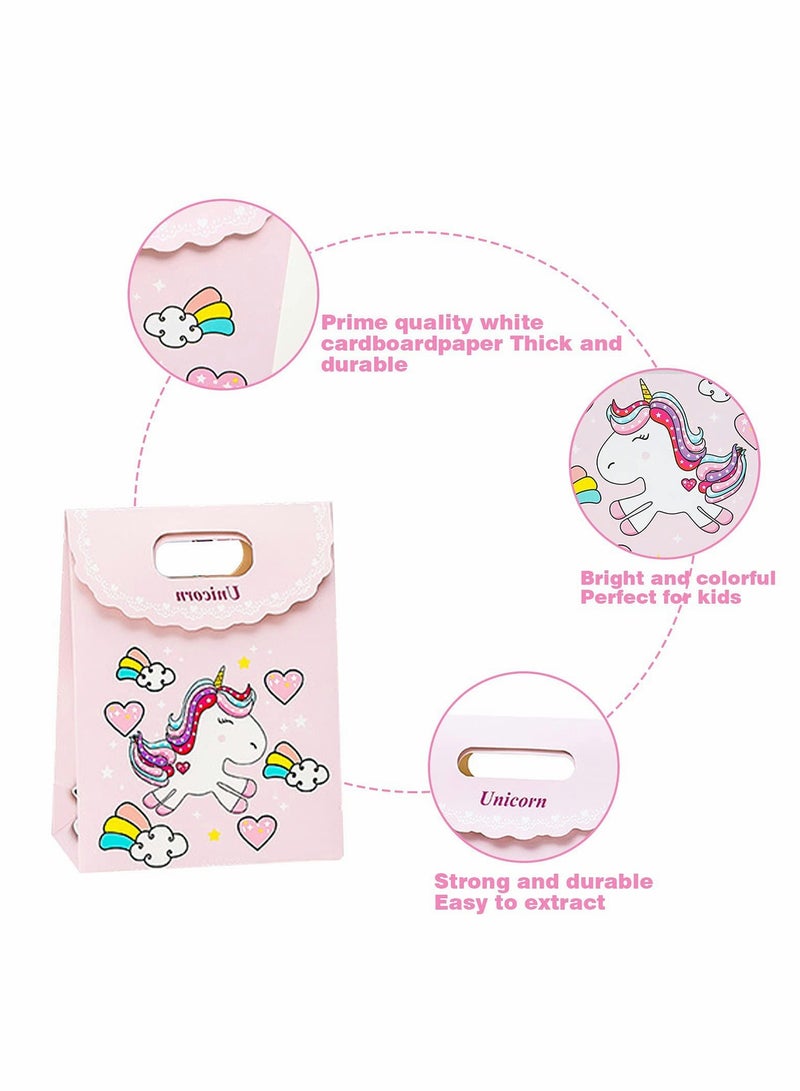Unicorn Themed Paper Gift Bags for Birthday Parties, Baby Showers, and Children's Celebrations, Set of 10 - Image 5