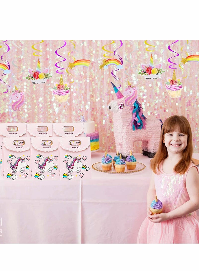 Unicorn Themed Paper Gift Bags for Birthday Parties, Baby Showers, and Children's Celebrations, Set of 10 - Image 2