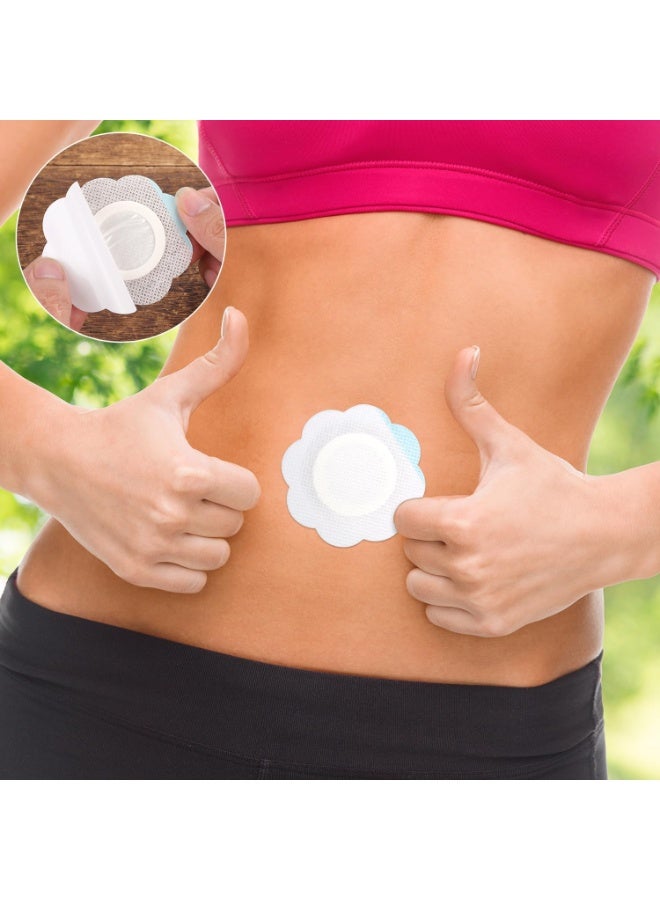 Generic 30pcs Castor Oil Pack Wrap for Belly Button, Self-Adhesive Disposable Castor Oil Belly Button Wrap Pads Spunlace Cloth Highly Absorbent Organic Cover Compress Patches No Wash (Oil Not Included)  - Image 4