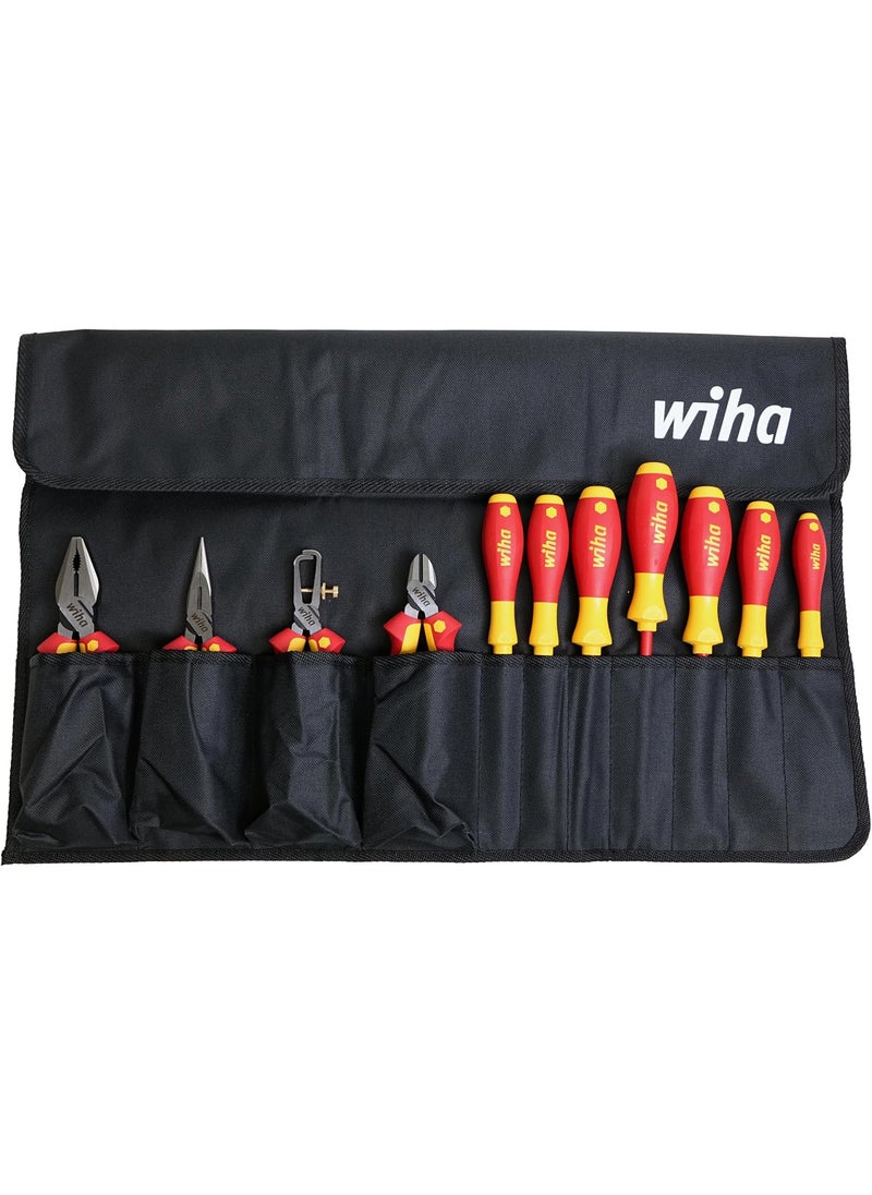 Wiha Wiha 32986 Insulated Industrial PliersDrivers Set in Roll Out Pouch 11Piece  - Image 1