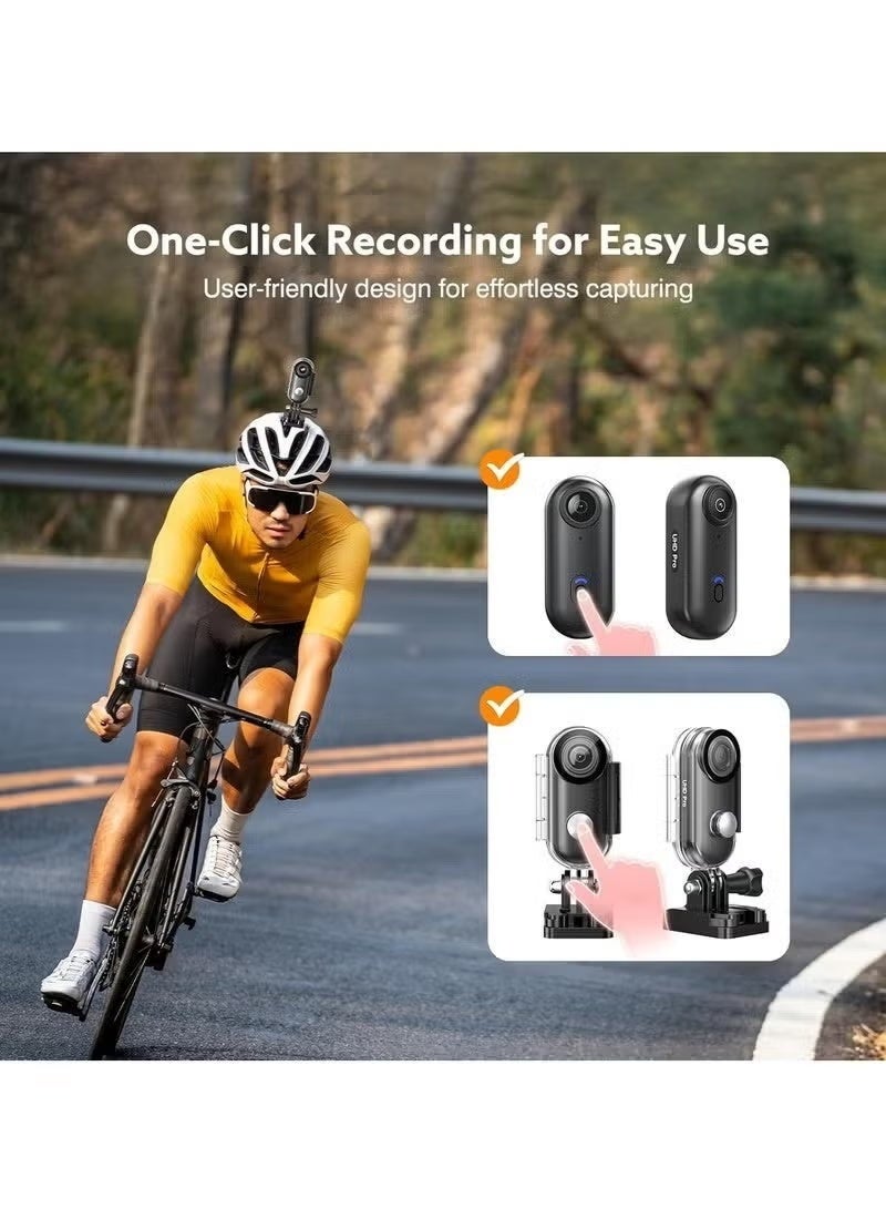 Rakzai 4K Ultra HD Mini Sports Camera – Wearable Magnetic Action Camera with Waterproof 30m Case, 360° Clip, 170° Wide-Angle Lens, Wi-Fi, 150-Min Battery for Cycling, Diving, Vlogging & Outdoor Adventures - Image 5