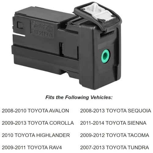 PANNUOSCS Aux Port Replacement Compatible with 2007-2014 Toyota Corolla Tundra RAV4 Tacoma Sienna Highlander - Replaces 86190-02010 Auxiliary Input Adapter Aux Jack Aux Input Car Stereo Jack - Image 3