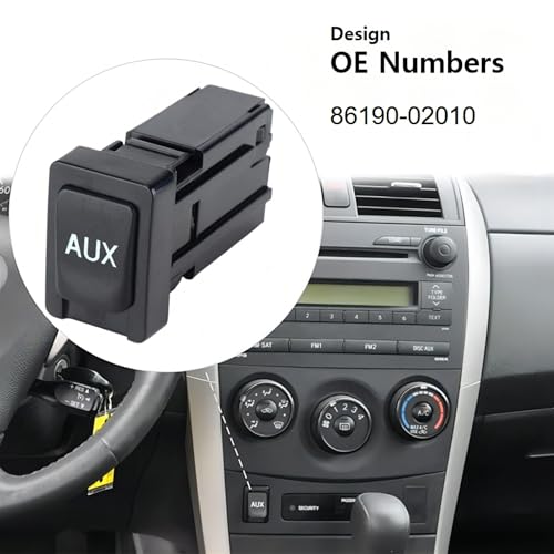 PANNUOSCS Aux Port Replacement Compatible with 2007-2014 Toyota Corolla Tundra RAV4 Tacoma Sienna Highlander - Replaces 86190-02010 Auxiliary Input Adapter Aux Jack Aux Input Car Stereo Jack - Image 4