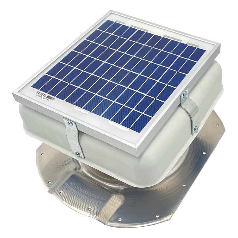 Solar Blaster Solar Mega RoofBlaster for 35 ribbed Conex Containers White  Solar Roof Vent  Solar Roof Fan  Exhaust Fan for shipping containers  Get rid of your containers hot air with the power of the sun 