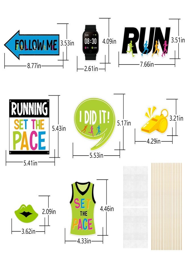 FOZEE Running Photo Booth Props, Marathon Party Photo Booth Props, Marathon Party Decorations, Running Day Party Decor, Cross Country Party Decor, 20Pcs - Image 2