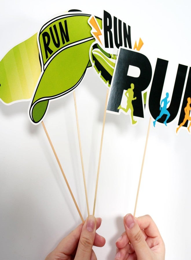 FOZEE Running Photo Booth Props, Marathon Party Photo Booth Props, Marathon Party Decorations, Running Day Party Decor, Cross Country Party Decor, 20Pcs - Image 4
