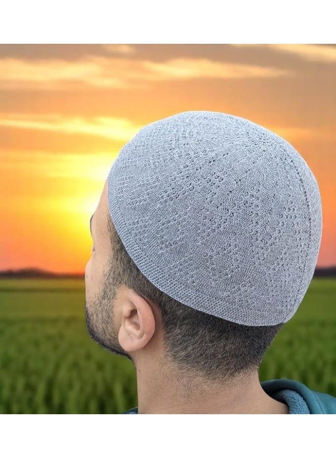 Muslim prayer cap made of Turkish cotton – designed for Islamic prayers and occasions, fits the shape of the head, one size fits all. - Image 2