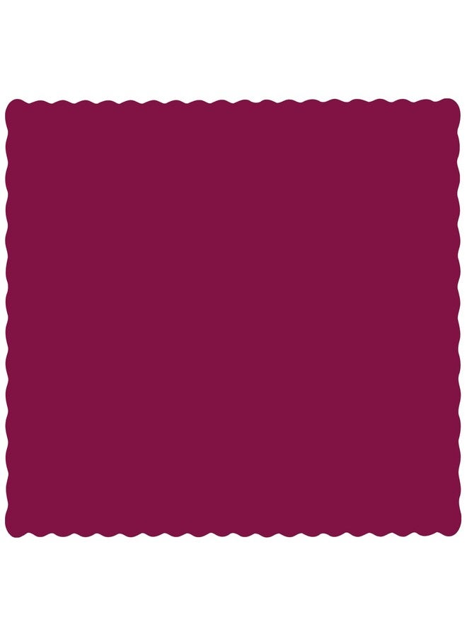 Hoffmaster 310524 Paper Placemat, 13-1/2" Length x 9-1/2" Width, Scalloped Edge, Burgundy (Case of 1000)