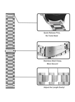 Stainless Steel BandCompatible with Huawei Watch GT4 46mm Replacement Wristband Metal Watch Band for Huawei Gt4 Watch Strap 22mm (Silver) - pzsku/ZB68E88CF4B5F7906D0ACZ/45/_/1737182128/29e2fa3d-d667-47ce-8a4e-f28026203c2e