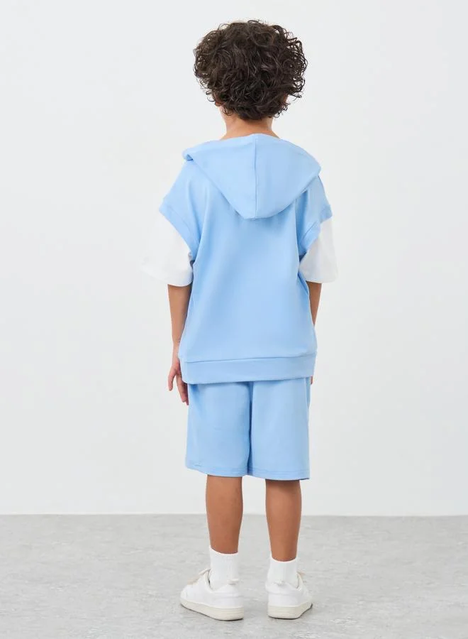 Styli Styli Hooded Oversized T-Shirt and Shorts Set