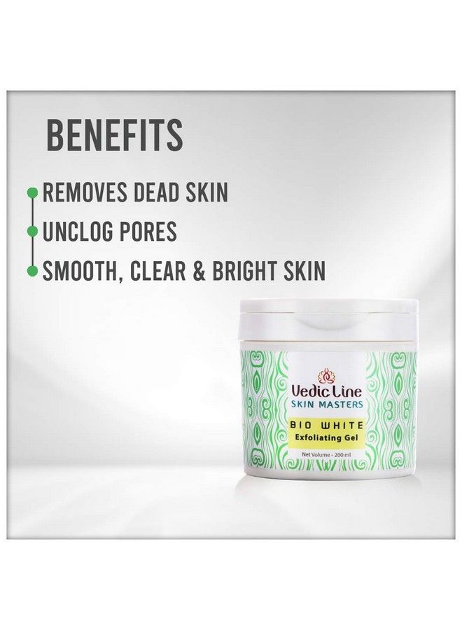 Vedicline Skin Masters Bio White Exfoliating Gel Reduce Dull Skin Dead Cells And Unclog Pores For Beautiful Skin 200Ml - Image 4