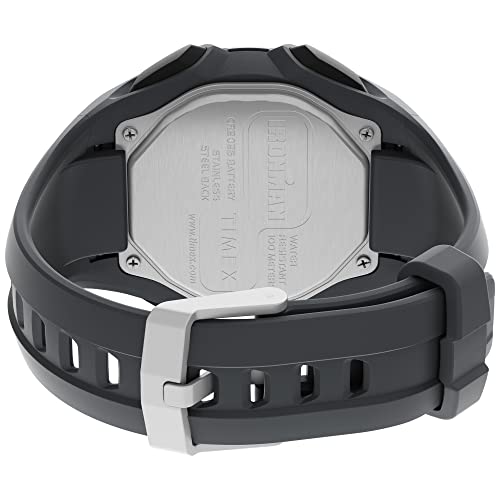 Timex Men's Ironman Triathlon Classic 30 Oversized 45mm Watch – Gray & Orange Case Positive Display with Gray Resin Strap - Image 2