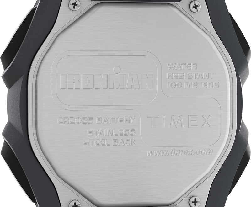 Timex Men's Ironman Triathlon Classic 30 Oversized 45mm Watch – Gray & Orange Case Positive Display with Gray Resin Strap - Image 3