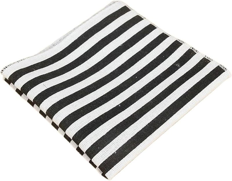 Color8 Mens Vintage Pocket Square Set 10PCS Striped Handkerchief For Suits - Image 2