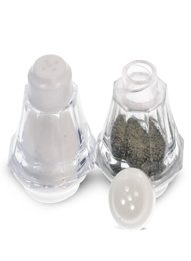 Crafts Central Plastic Mini Salt and Pepper Shakers For Party’s, Restaurants and Wedding’s - 24 Pcs (White) - Image 2