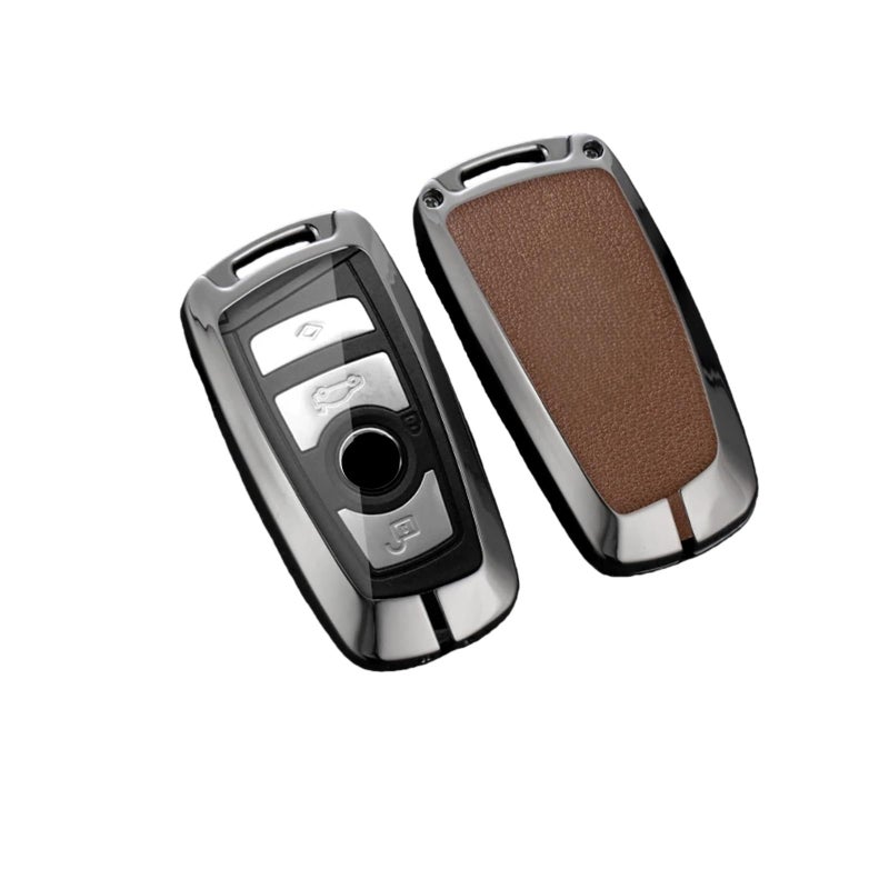 Brown Car Key Cover Compatible For BMW 3 5 7 Series E39 E46 E60 E90 F10 F15 F20 F25 F30 G05 G01 - Image 2