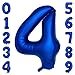 cocodino Navy Blue Number 4 Balloons 40 Inch Large Dark Blue Helium Foil Balloons for Birthday Party 2024 Graduation Decorations Anniversary Celebrations Number 4 - Image 3