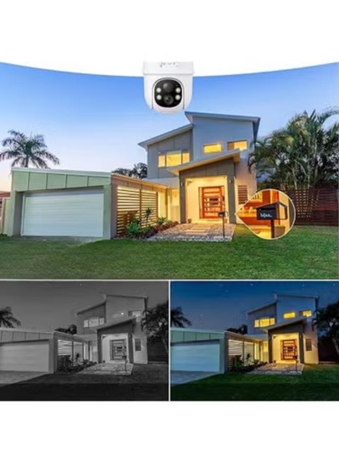 Wireless Outdoor Security Cameras - 2K Resolution, Solar/Battery Powered, 2.4G WiFi, 360° Color Night Vision, Two-Way Audio, PIR Human Detection, Alexa Compatible - Image 2