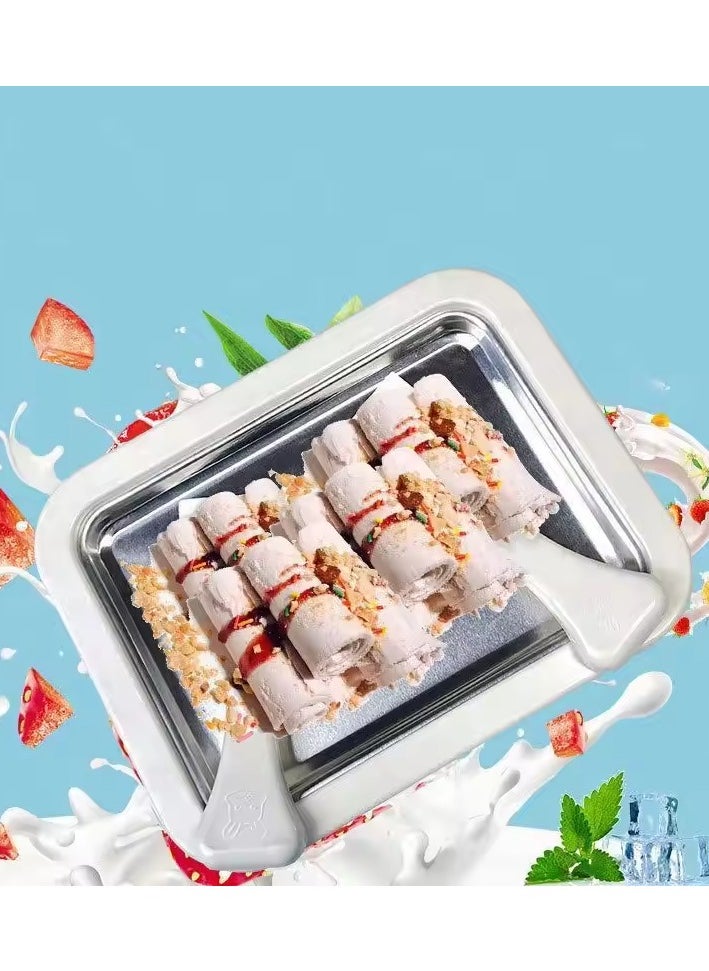 Generic - Mini Stir Fried Food Yogurt Machine Frozen Pan Children Instant Milk Ice Cream Maker Stainless Steel Frying Cold Plate Plug Free - Image 1