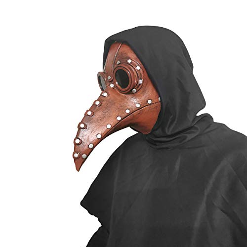 Stegosaurus Plague Doctor Bird Mask Long Nose Beak Cosplay Steampunk Halloween Costume Props Latex Material - Image 3