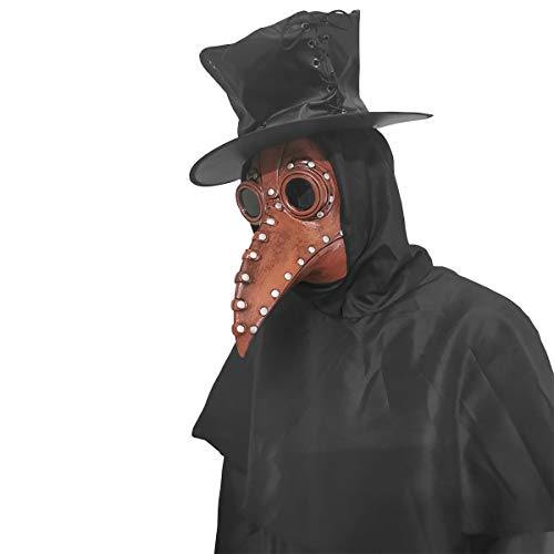 Stegosaurus Plague Doctor Bird Mask Long Nose Beak Cosplay Steampunk Halloween Costume Props Latex Material - Image 5