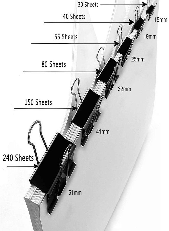 Bambalio Binder Clips 15mm Black Set of 144 Pieces - Image 4