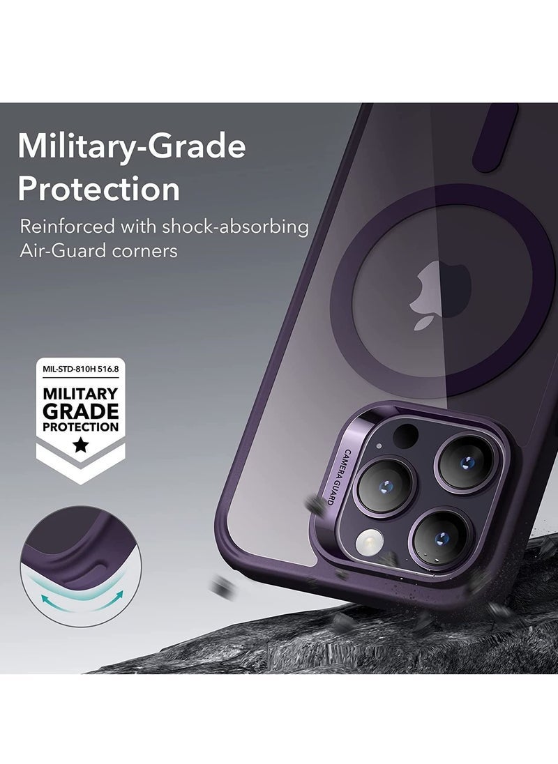 Gravity iPhone 14 Pro Max Case, MagSafe Phone Case Supports Magnetic Wireless Charging, Shockproof Military-Grade Protection, Smooth Grip, Classic Hybrid Cover for iPhone 14 Pro Max, Clear Purple - Image 2