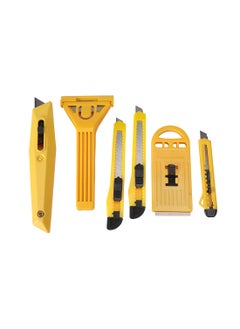 Cutter Set – 8 Piece – Utility Knives and Scrapers with Mixed Blade Types, Comfortable Grip – Ideal for Cardboard, Plastic, Labels, DIY and Office Use