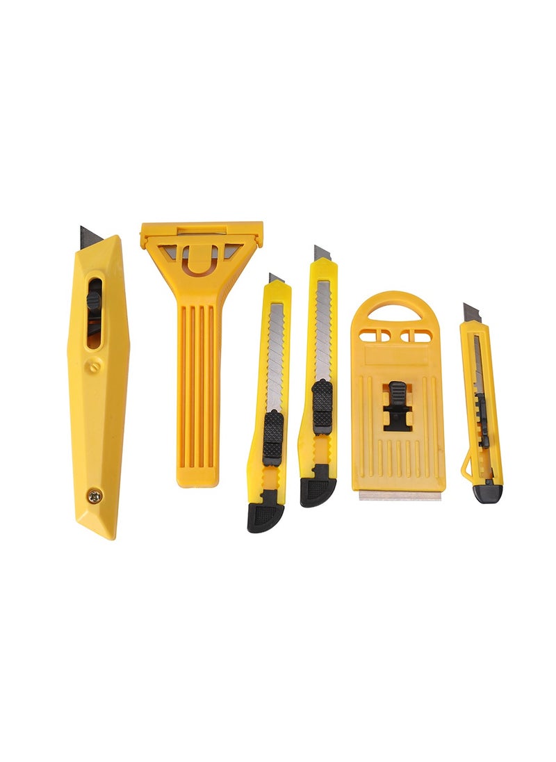 LAWAZIM - Cutter Set with Mini Razor Scraper |Retractable Utility Knife | with Pull Lock| 8 Piece - Image 1