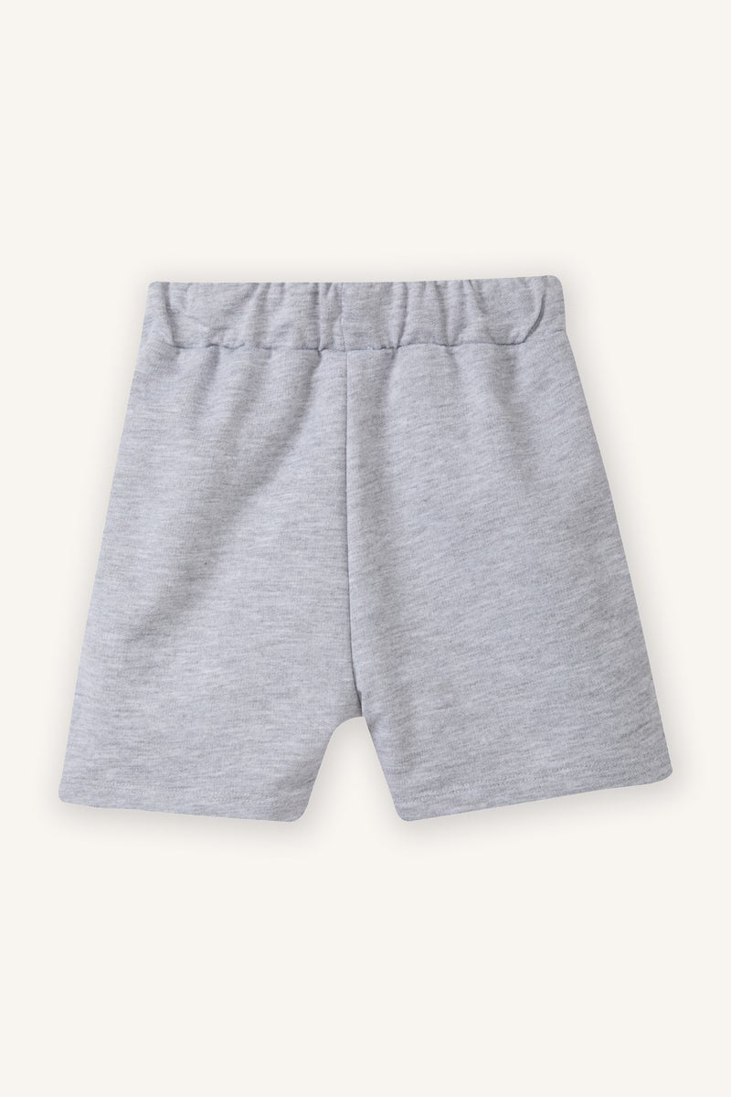 ديفاكتو شورت بيبي اولادي بطبعة شعار قماش خفيف قصة عادية - Image 3