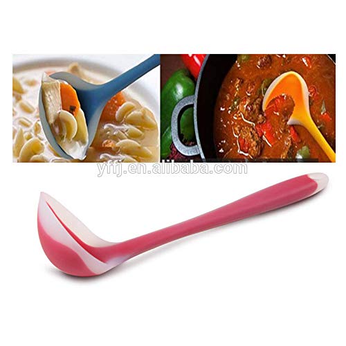 MOBDESK MOBDESK Premium Silicone Ladle Spoon Nonstick Kitchen Ladles BPAFree Heat Resistant up to 445F Cooking Utensils Baking Tool for Cooking and Serving Seamless Design Heat Resistant BPA Free  - Image 2