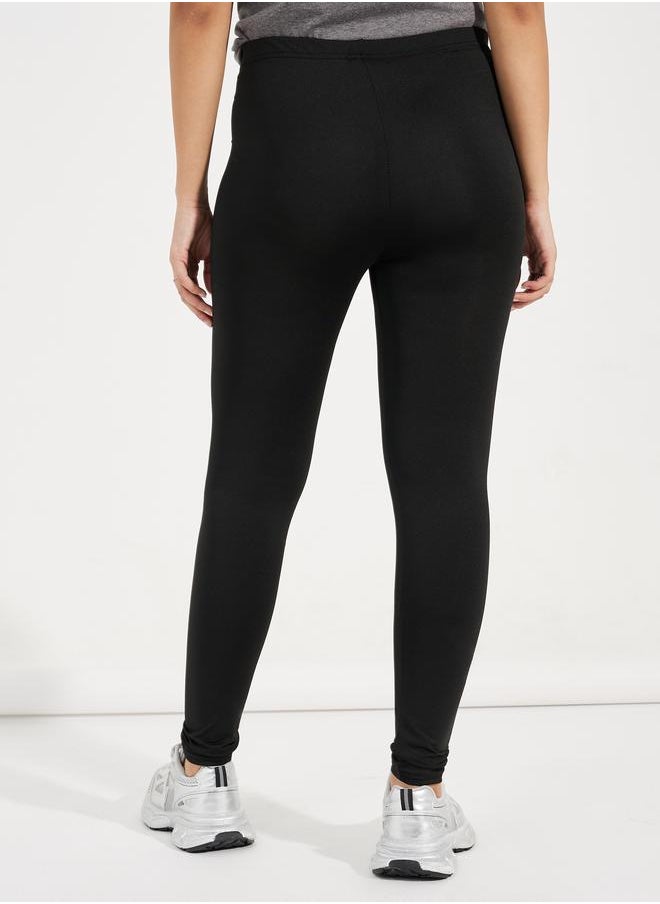 Take Two Solid Elastic Waistband Leggings  - Image 4