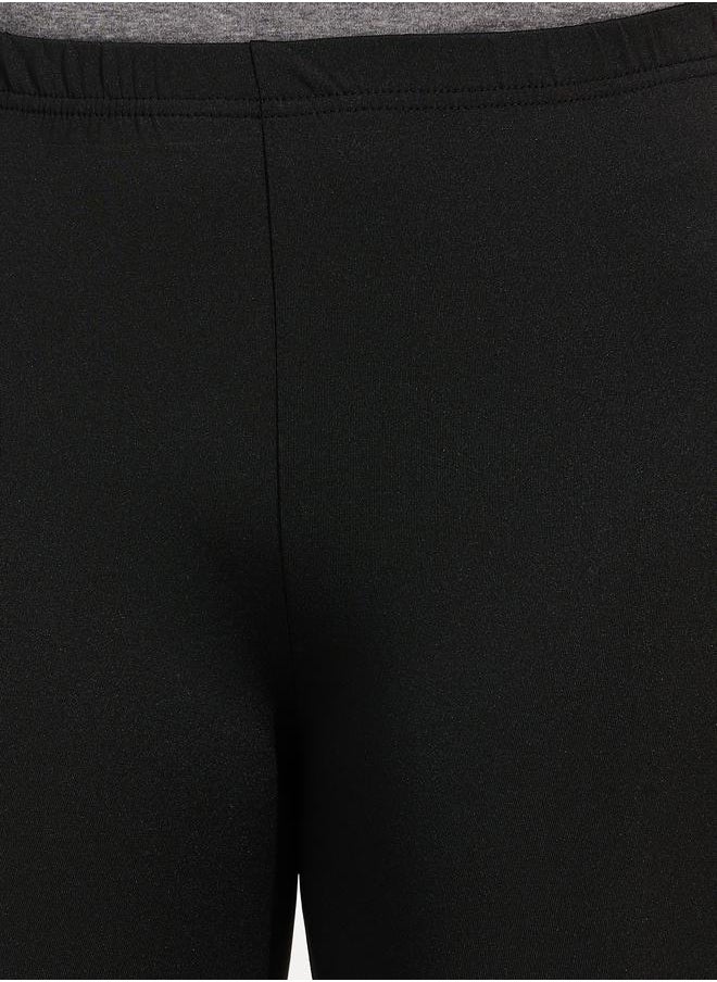 Take Two Solid Elastic Waistband Leggings  - Image 3