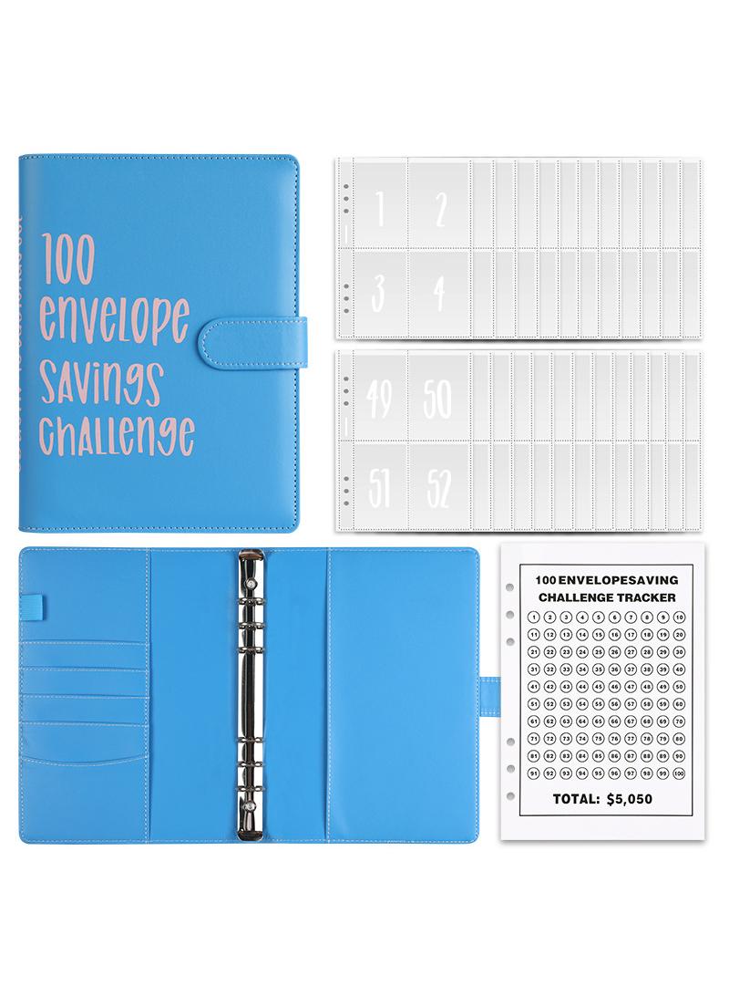 إسكدنيا A5 بيندر 100 يوم توفير المال التحدي المغلف النقدية توفير المال لعبة التحدي زوجين زوجين هدية - Image 1