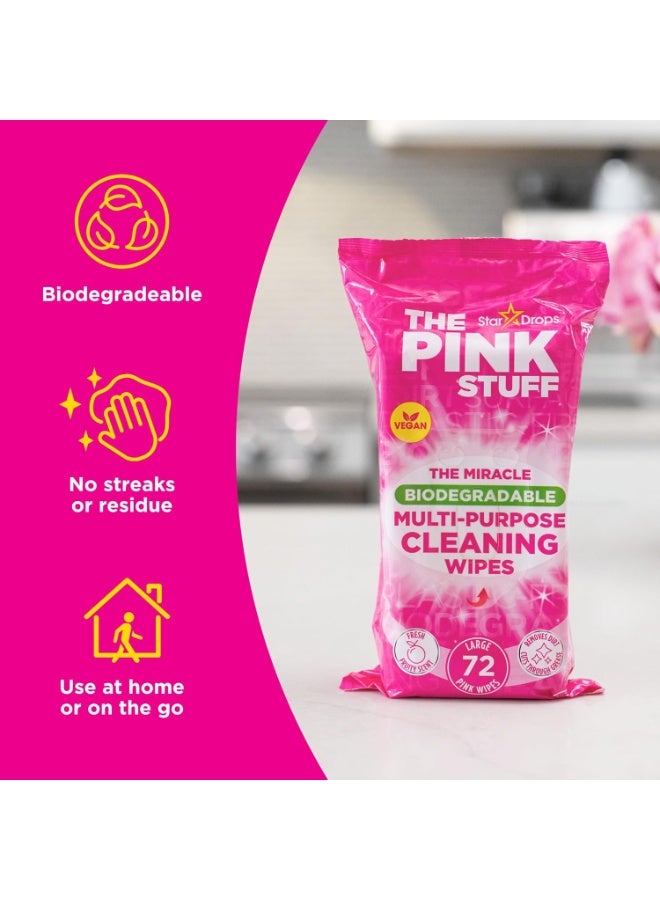 Star Drops The Pink Stuff Cleaning Multipurpose Wipes Large Size 72 Wipes - Image 4