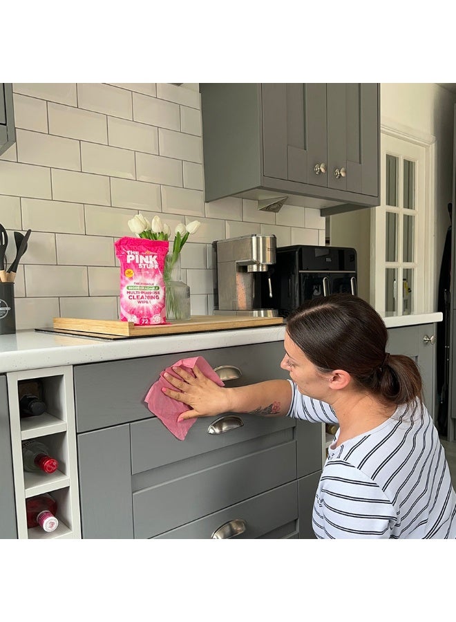Star Drops The Pink Stuff Cleaning Multipurpose Wipes Large Size 72 Wipes - Image 2