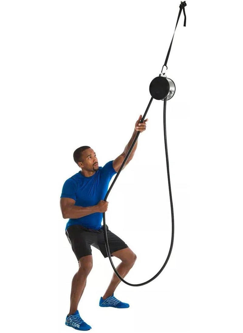 Endless Rope Trainer Fitness Pull Rope Training Machine 6 Level Exercise Resistance Bands for Home, Gym, Boot Camp Strength Training, Space Saving