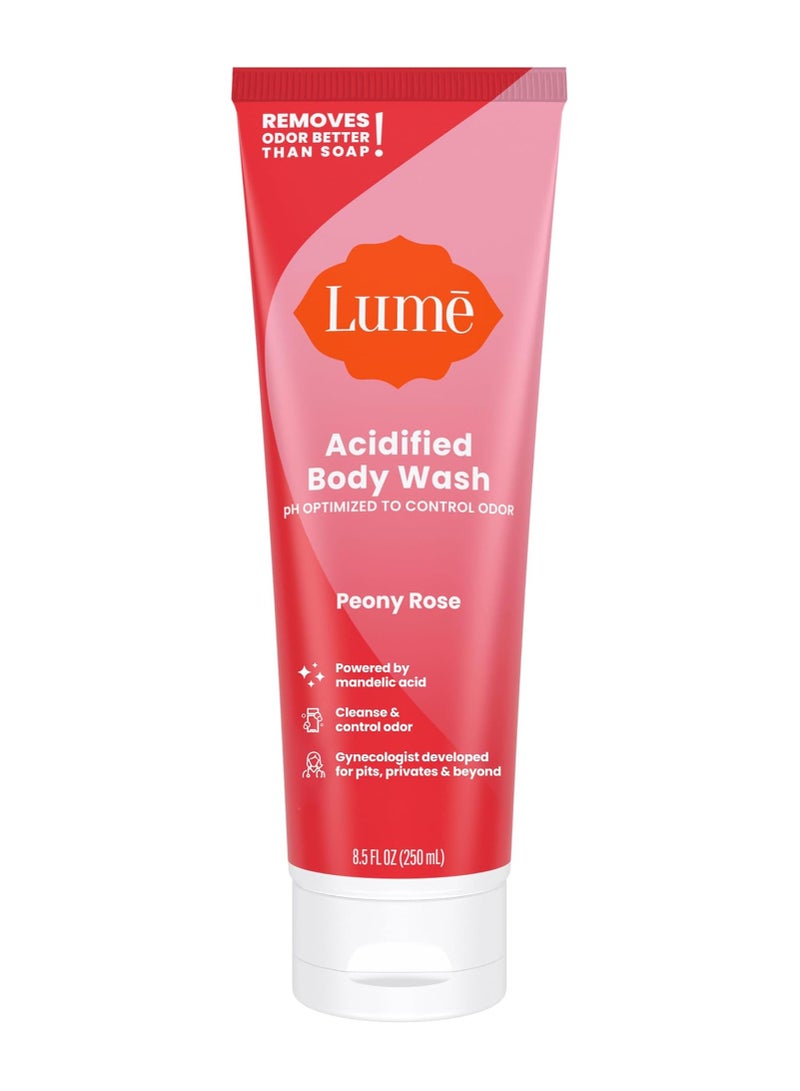 لومي غسول الجسم الحمضي اسيديفايد من لومي- يزيل الروائح الكريهة افضل من الصابون بمقدار 3.5 مرات، ويتحكم في الرائحة لمدة 24 ساعة، 8.5 اونصة (بعطر الفاوانيا الزهرية) - Image 1