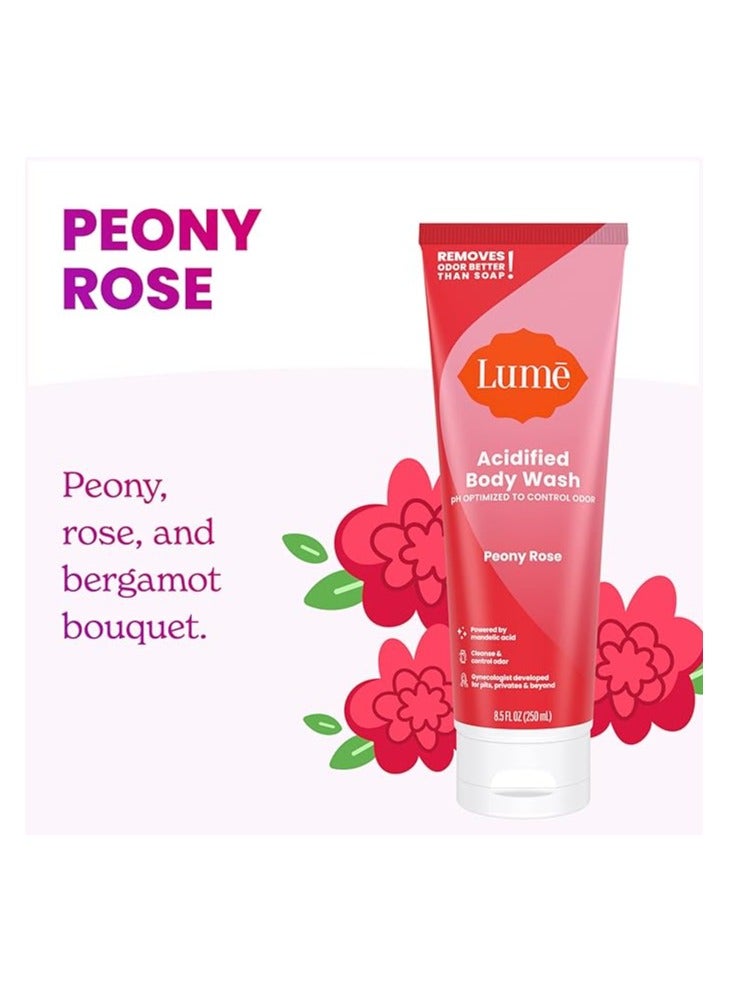لومي غسول الجسم الحمضي اسيديفايد من لومي- يزيل الروائح الكريهة افضل من الصابون بمقدار 3.5 مرات، ويتحكم في الرائحة لمدة 24 ساعة، 8.5 اونصة (بعطر الفاوانيا الزهرية) - Image 3