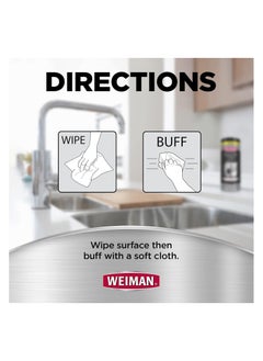 Weiman Weiman Stainless Steel Wipes 30ct Streak Free Formula Cleans and Polishes  - Image 4