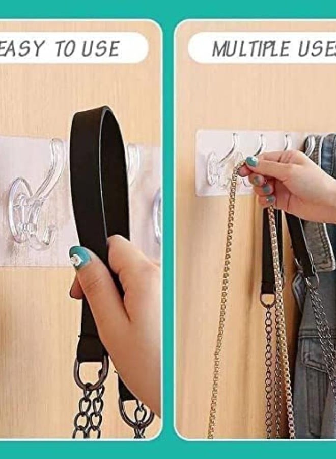 شماعة سيليكون مرنة للتعليق، 6 خطافات، 15.7 × 3.25 بوصة - Image 2