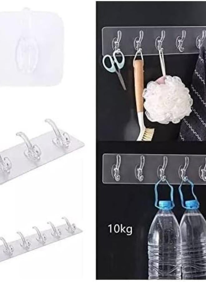 شماعة سيليكون مرنة للتعليق، 6 خطافات، 15.7 × 3.25 بوصة - Image 4