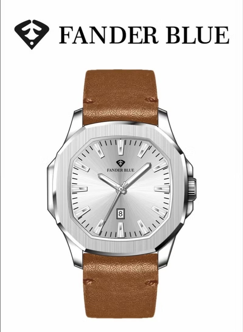 FANDER BLUE Men's watch with a geometric design inspired by luxury