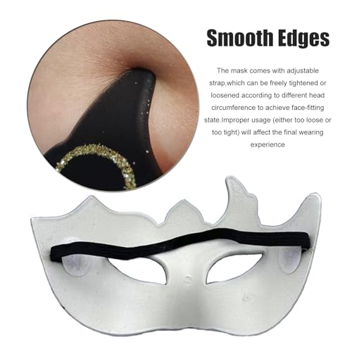 Ralleyfun Masquerade Mask for Men Couple Roman Greek Mask for Venetian Mardi Gras Costume Party Prom Ball (Black+Gold) - Image 5